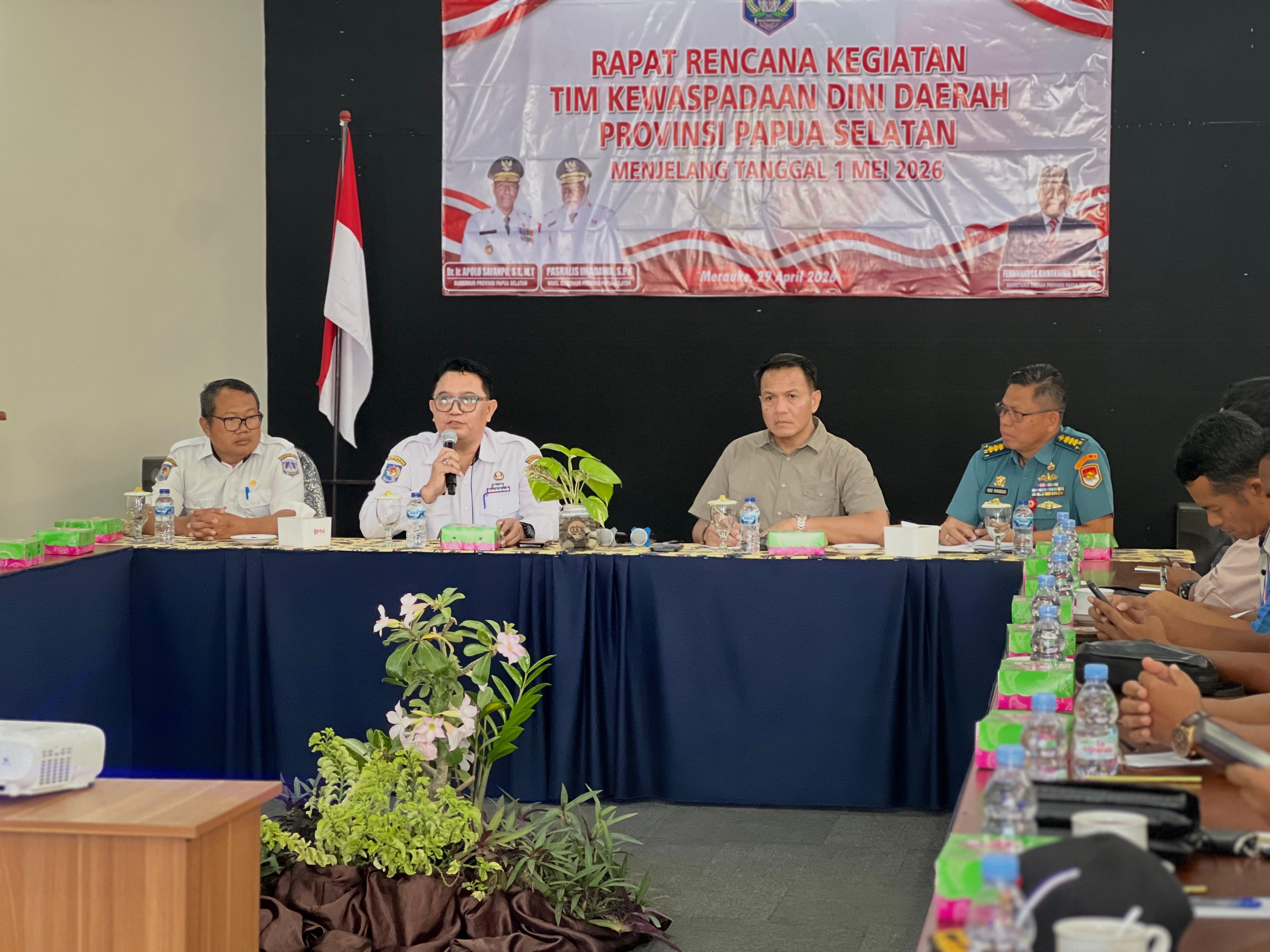 Pemprov Papua Selatan Gelar Rapat Antisipasi Keamanan 1 Mei