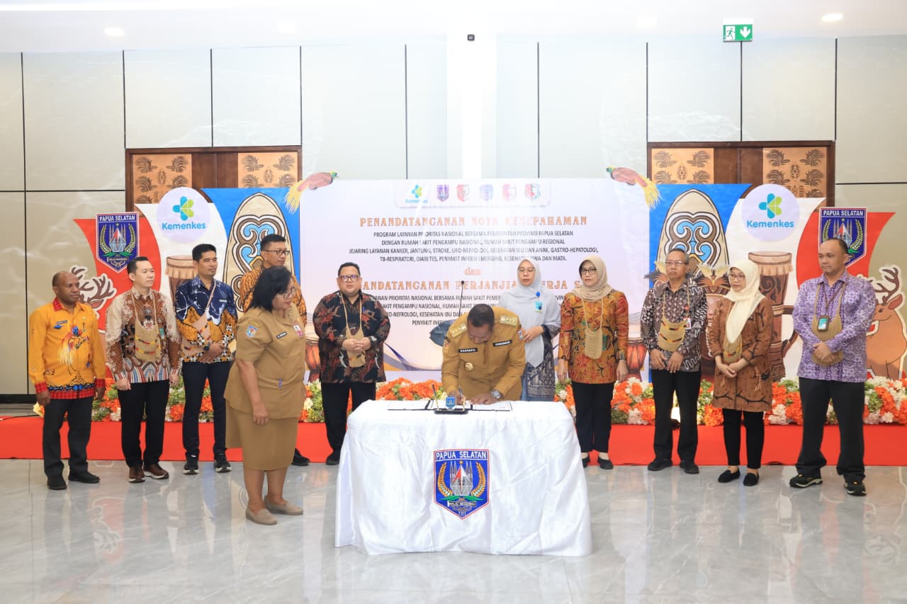 Pemprov Papsel-Kemenkes Teken MoU RS Pengampu Nasional dan Regional