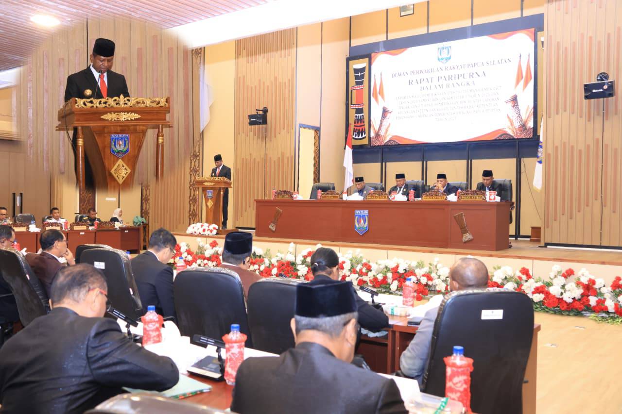DPRP Papua Selatan Gelar Rapat Paripurna Bahas Aset 2024 dan LPPD 2025