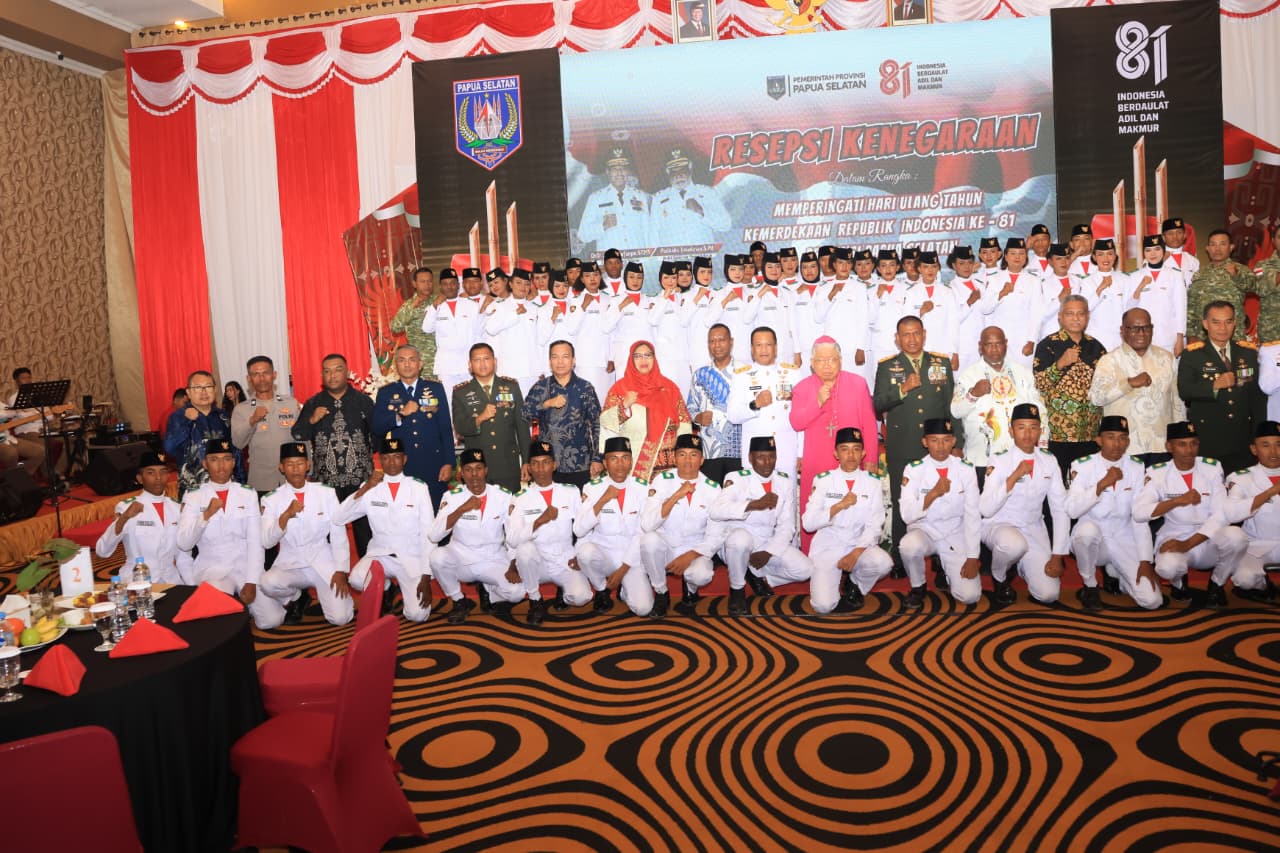 Pemprov Papua Selatan Gelar Resepsi Kenegaraan HUT ke-81 RI