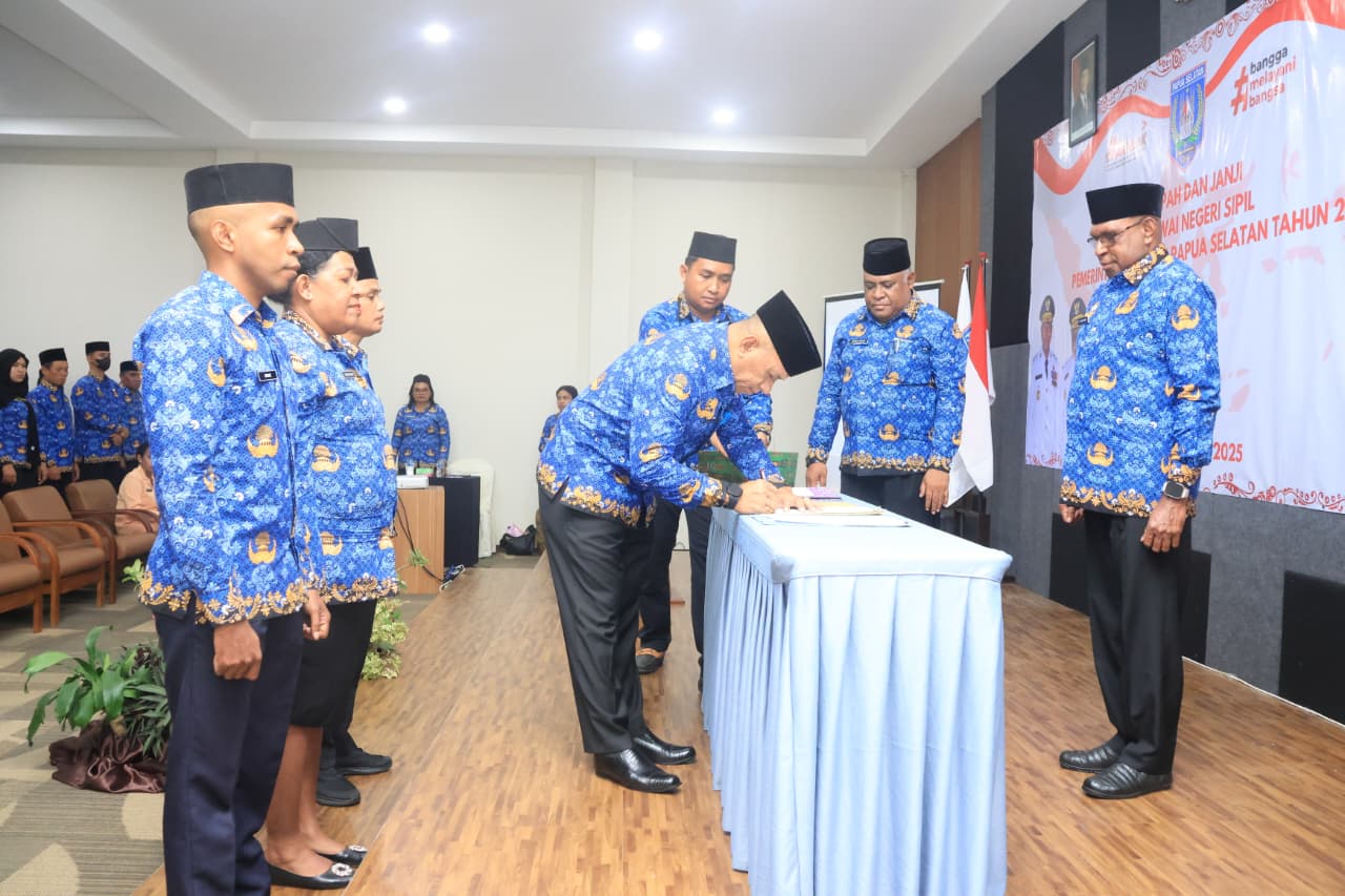 600 ASN PAPUA SELATAN AMBIL SUMPAH JANJI: SEKDA TEKANKAN INTEGRITAS DAN SEMANGAT PELAYANAN - Gambar 3