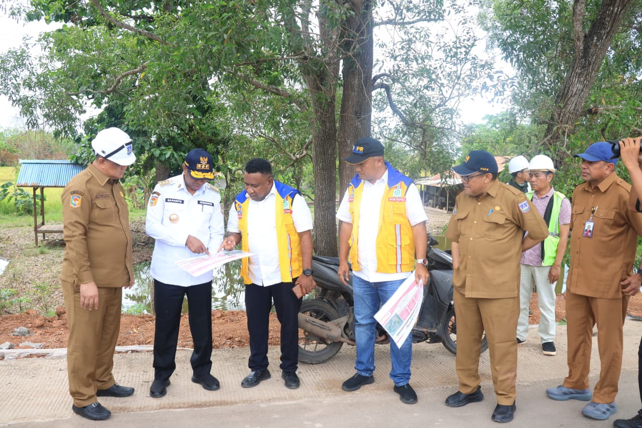 Gubernur Apolo Safanpo Tinjau Pembangunan Ruas Jalan Provinsi - Gambar 3