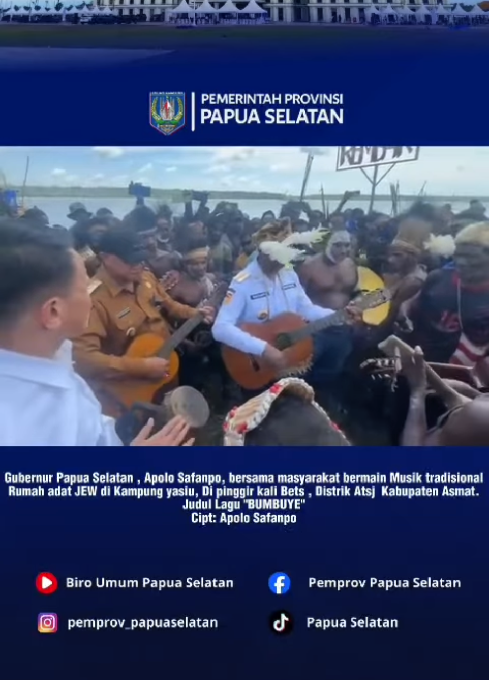 KUNKER ke Kombay, Gubernur Apolo Resmikan Gereja Reformasi Indonesia , di Sambut secara Adat